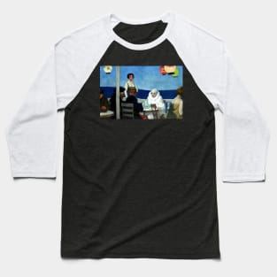 High Resolution Edward Hopper Soir Bleu 1914 Baseball T-Shirt